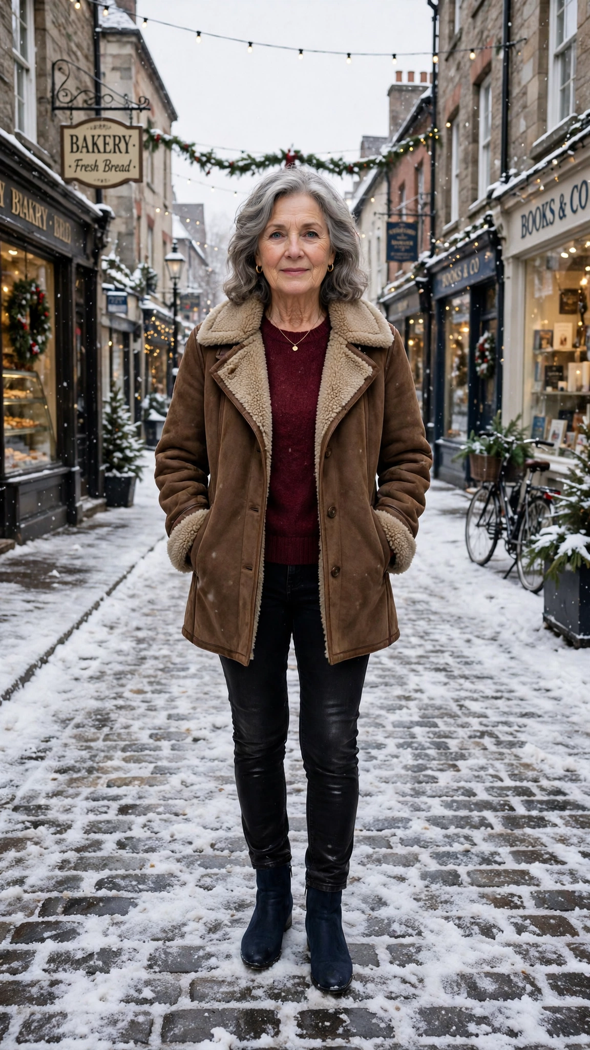 33 Women over 60 brown shearling coat outfits for weekend errands That Are Chic, Warm and Elegant 6 33 Women over 60 brown shearling coat outfits for weekend errands That Are Chic, Warm and Elegant - idea 5