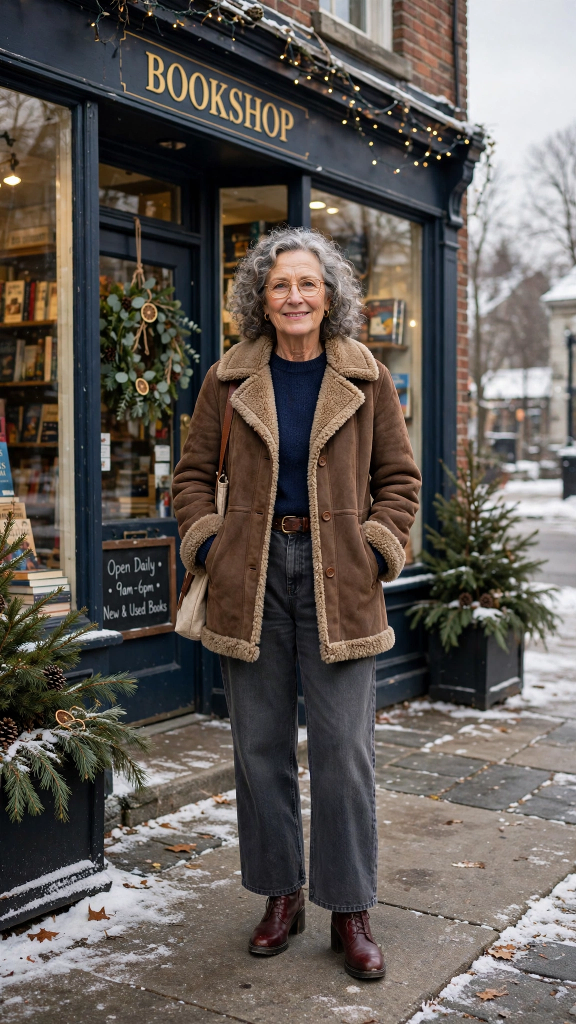 33 Women over 60 brown shearling coat outfits for weekend errands That Are Chic, Warm and Elegant 7 33 Women over 60 brown shearling coat outfits for weekend errands That Are Chic, Warm and Elegant - idea 6