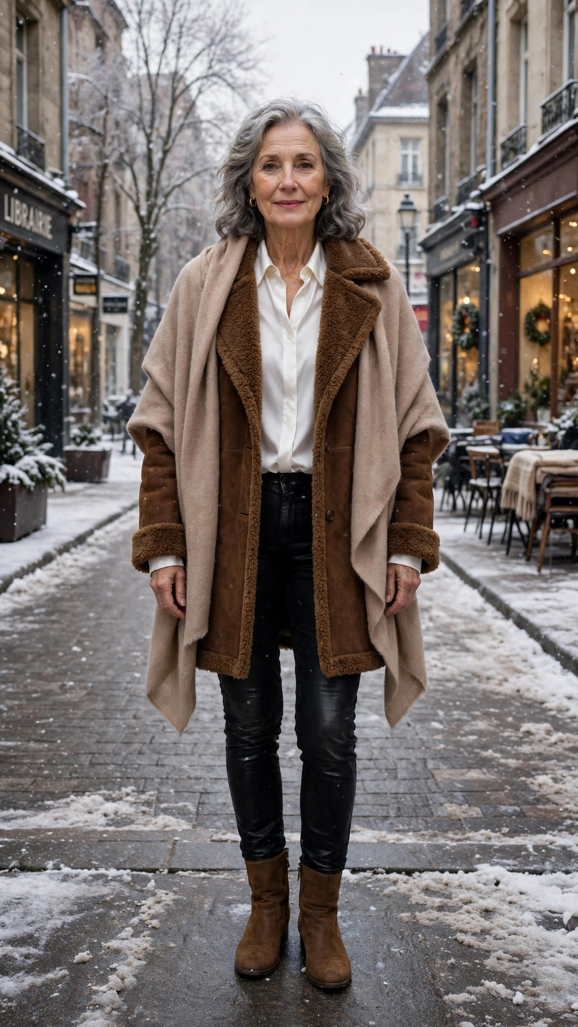 33 Women over 60 brown shearling coat outfits for weekend errands That Are Chic, Warm and Elegant 8 33 Women over 60 brown shearling coat outfits for weekend errands That Are Chic, Warm and Elegant - idea 7