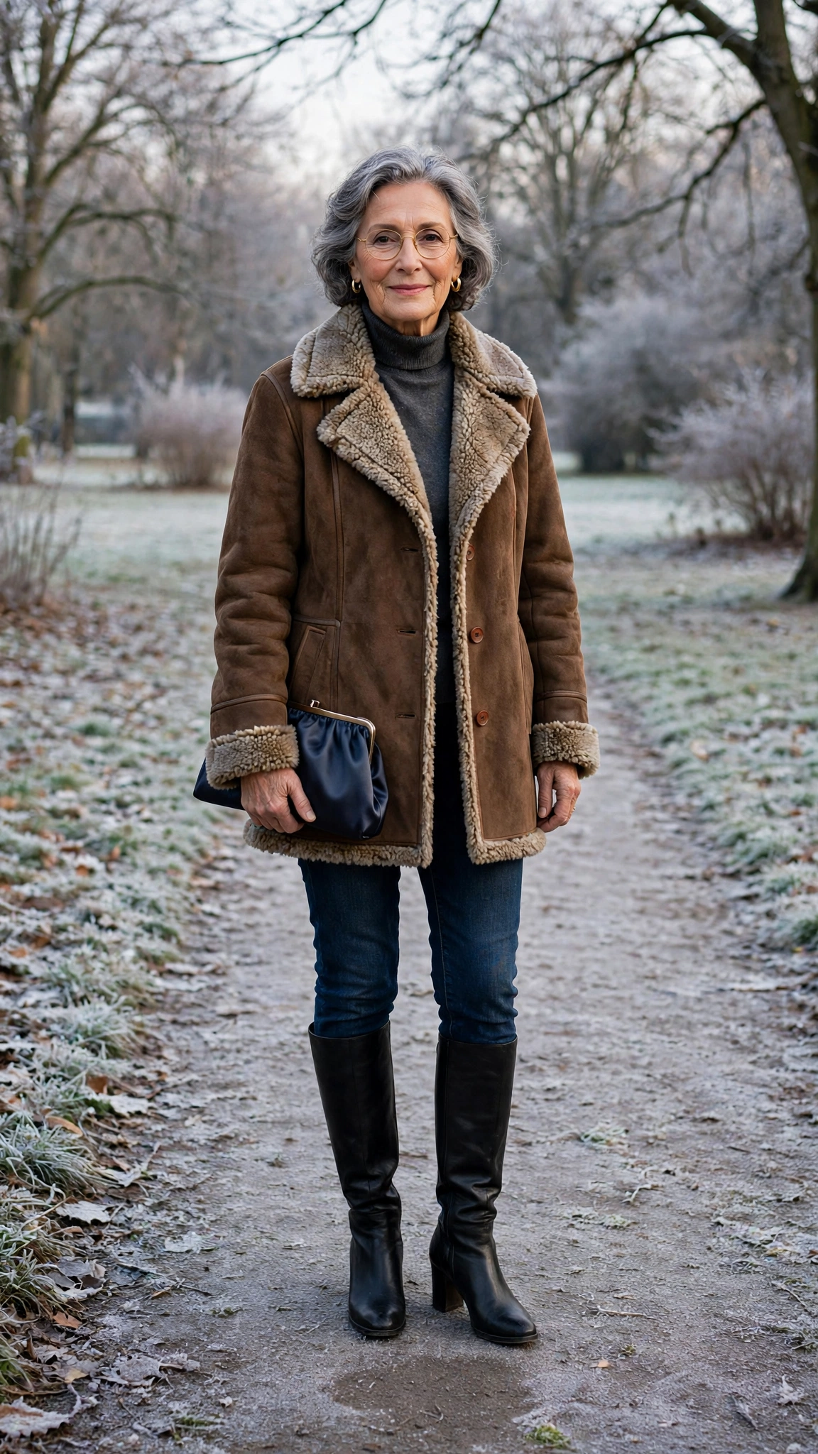 33 Women over 60 brown shearling coat outfits for weekend errands That Are Chic, Warm and Elegant 10 33 Women over 60 brown shearling coat outfits for weekend errands That Are Chic, Warm and Elegant - idea 9