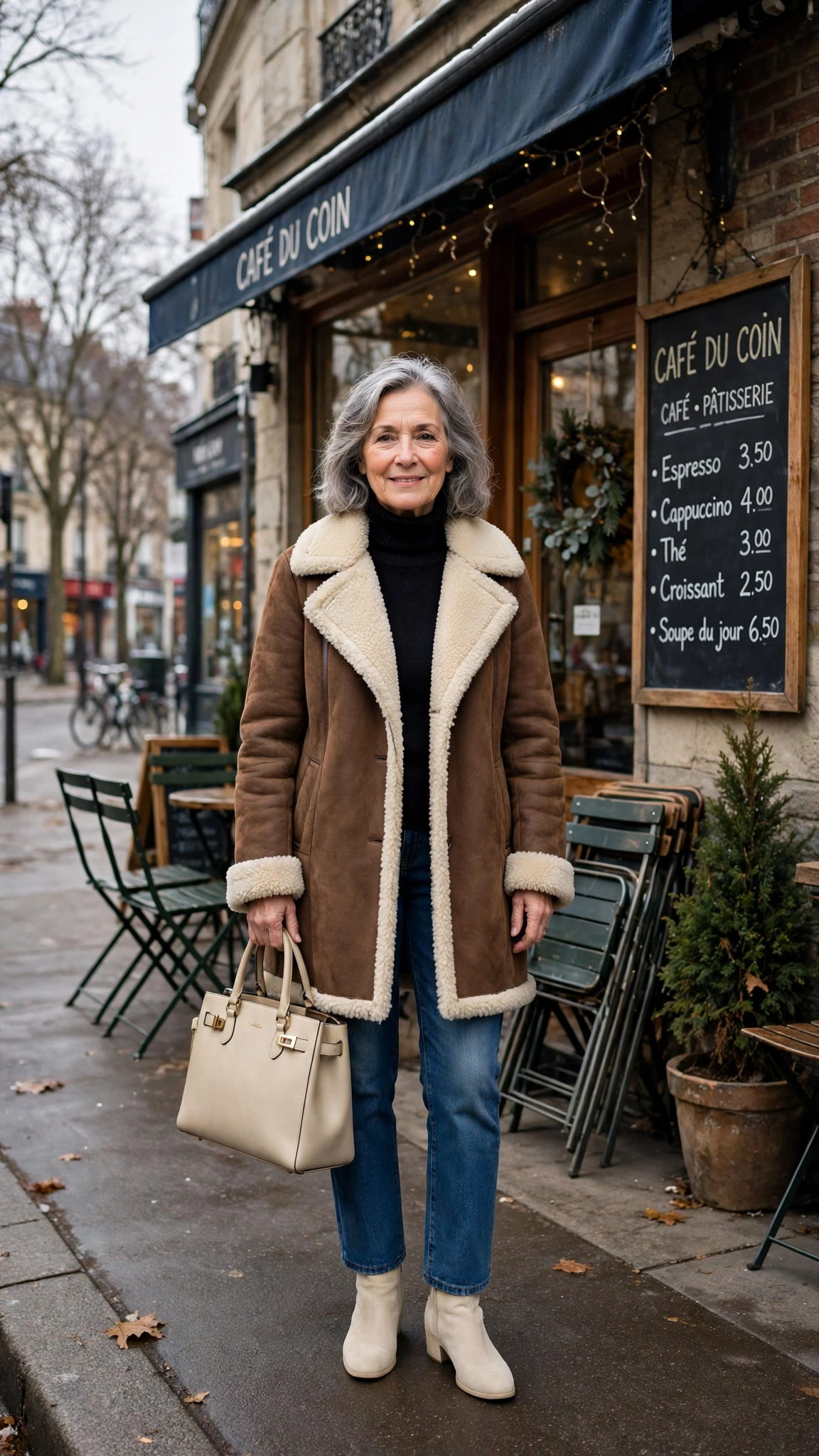 33 Women over 60 brown shearling coat outfits for weekend errands That Are Chic, Warm and Elegant 15 33 Women over 60 brown shearling coat outfits for weekend errands That Are Chic, Warm and Elegant - idea 14