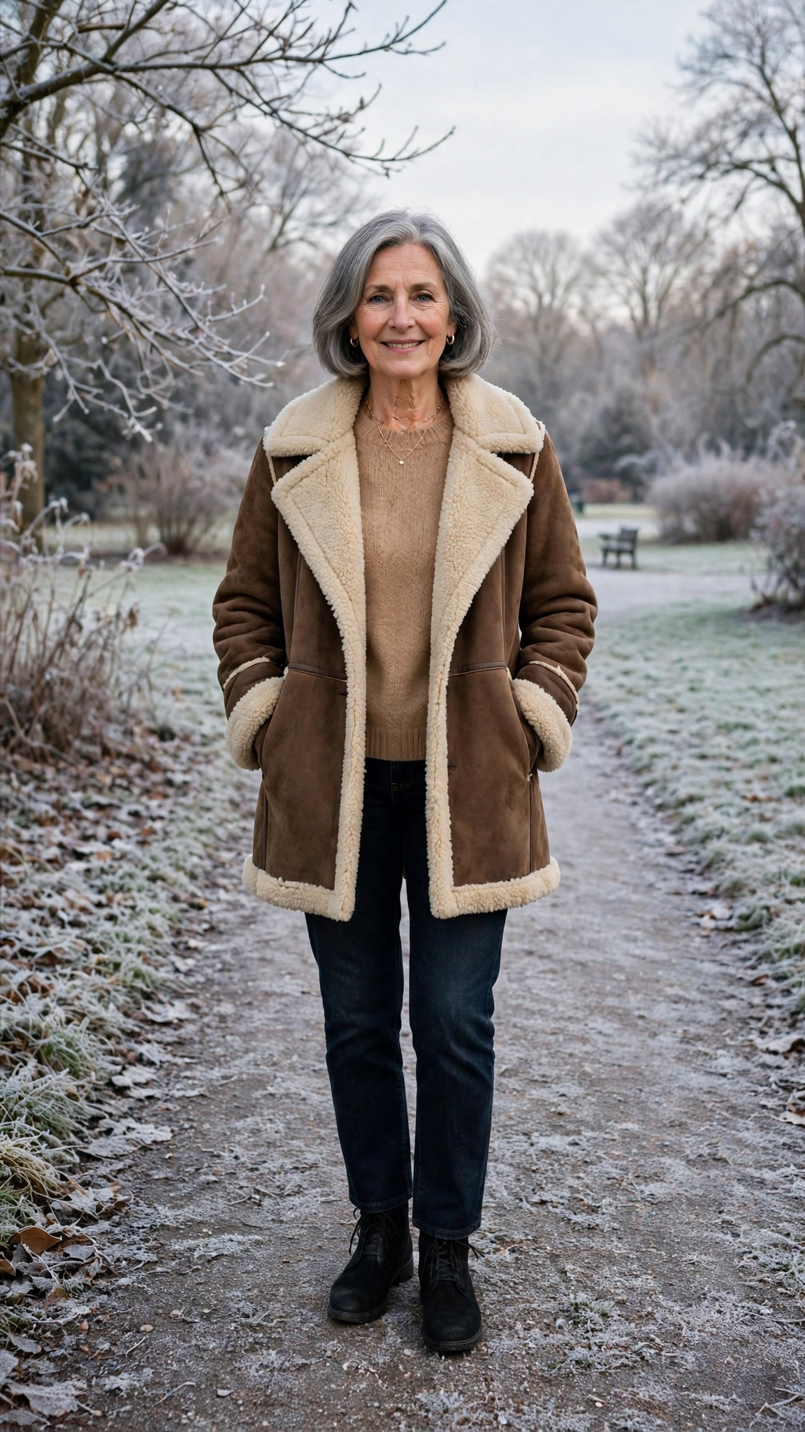 33 Women over 60 brown shearling coat outfits for weekend errands That Are Chic, Warm and Elegant 16 33 Women over 60 brown shearling coat outfits for weekend errands That Are Chic, Warm and Elegant - idea 15
