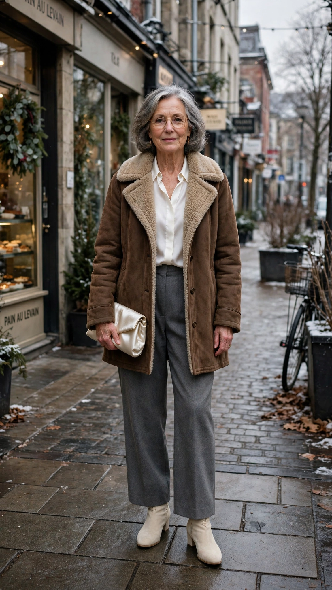 33 Women over 60 brown shearling coat outfits for weekend errands That Are Chic, Warm and Elegant 20 33 Women over 60 brown shearling coat outfits for weekend errands That Are Chic, Warm and Elegant - idea 19