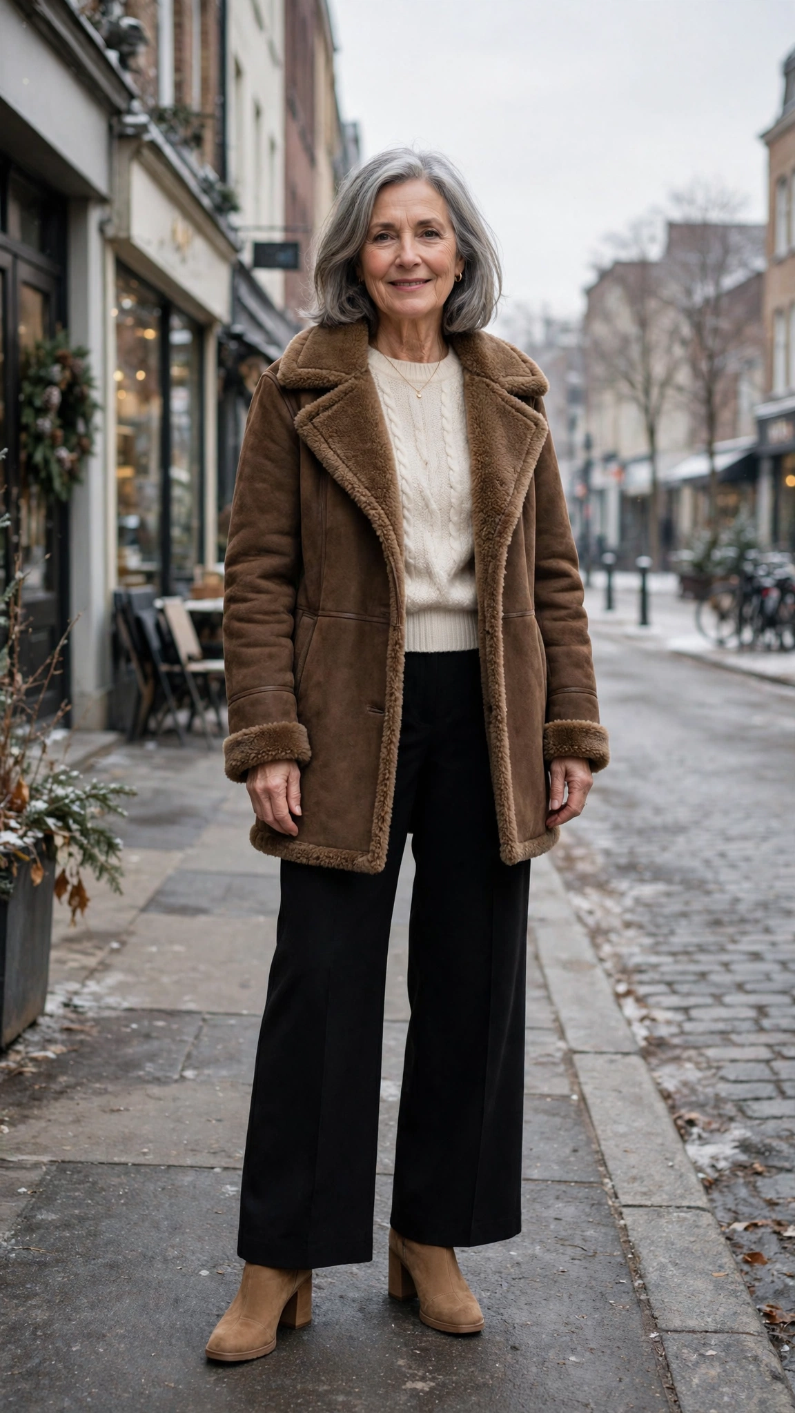 33 Women over 60 brown shearling coat outfits for weekend errands That Are Chic, Warm and Elegant 26 33 Women over 60 brown shearling coat outfits for weekend errands That Are Chic, Warm and Elegant - idea 25