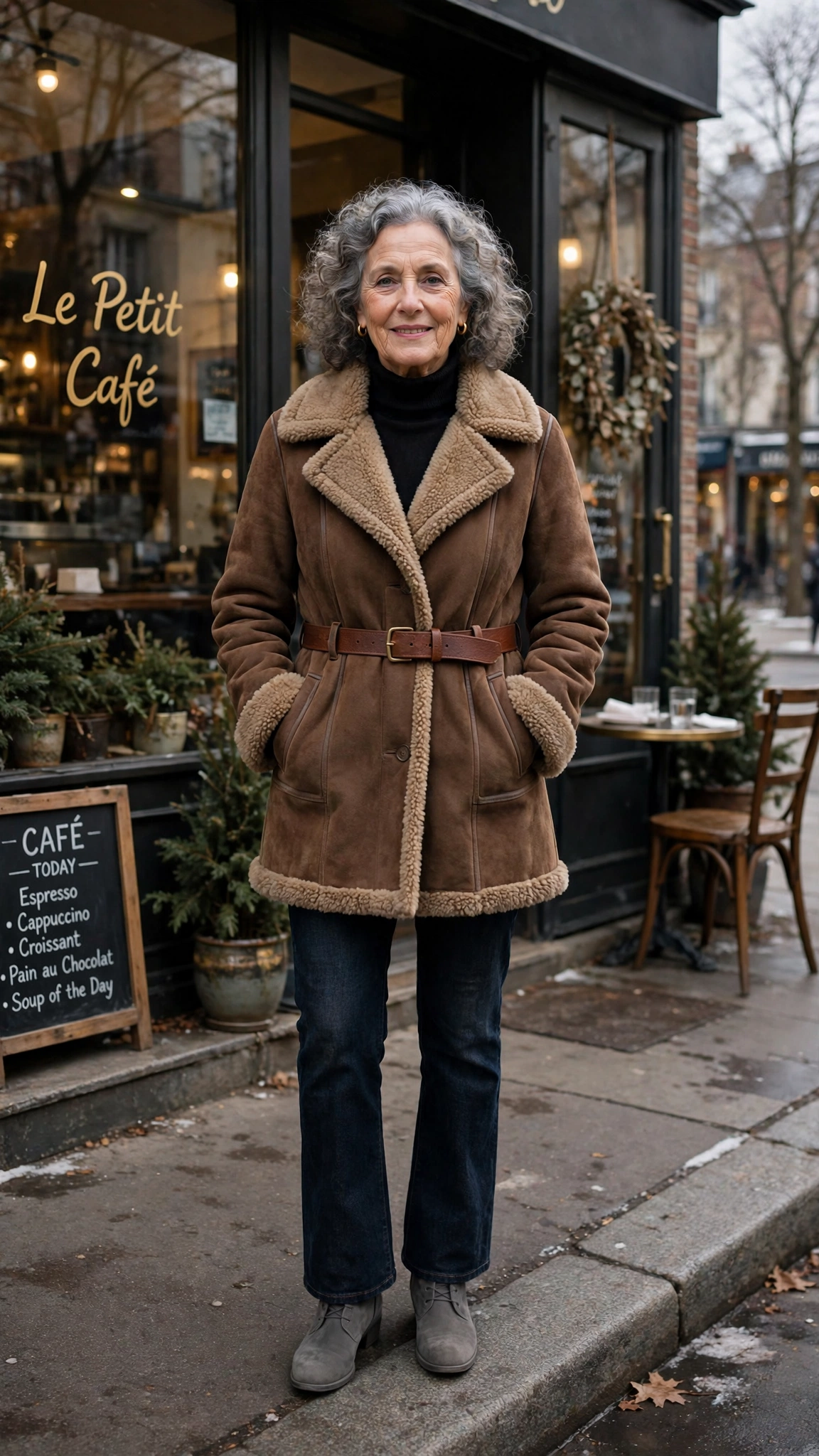 33 Women over 60 brown shearling coat outfits for weekend errands That Are Chic, Warm and Elegant 27 33 Women over 60 brown shearling coat outfits for weekend errands That Are Chic, Warm and Elegant - idea 26