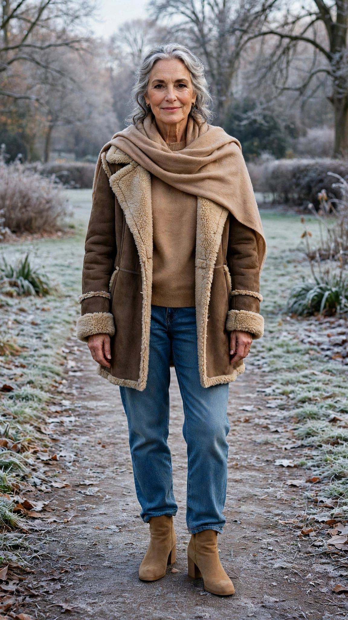 33 Women over 60 brown shearling coat outfits for weekend errands That Are Chic, Warm and Elegant 28 33 Women over 60 brown shearling coat outfits for weekend errands That Are Chic, Warm and Elegant - idea 27