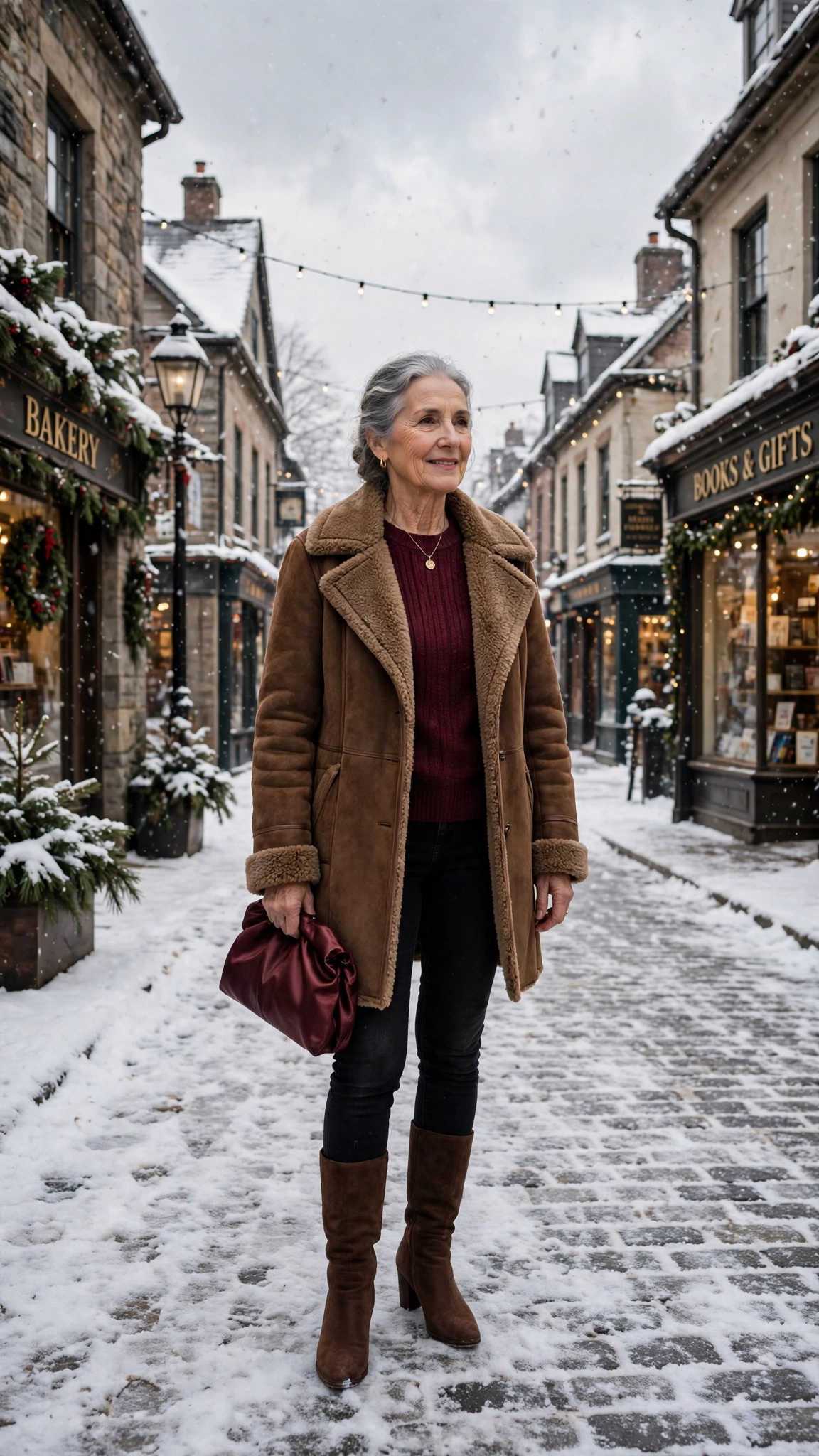 33 Women over 60 brown shearling coat outfits for weekend errands That Are Chic, Warm and Elegant 30 33 Women over 60 brown shearling coat outfits for weekend errands That Are Chic, Warm and Elegant - idea 29