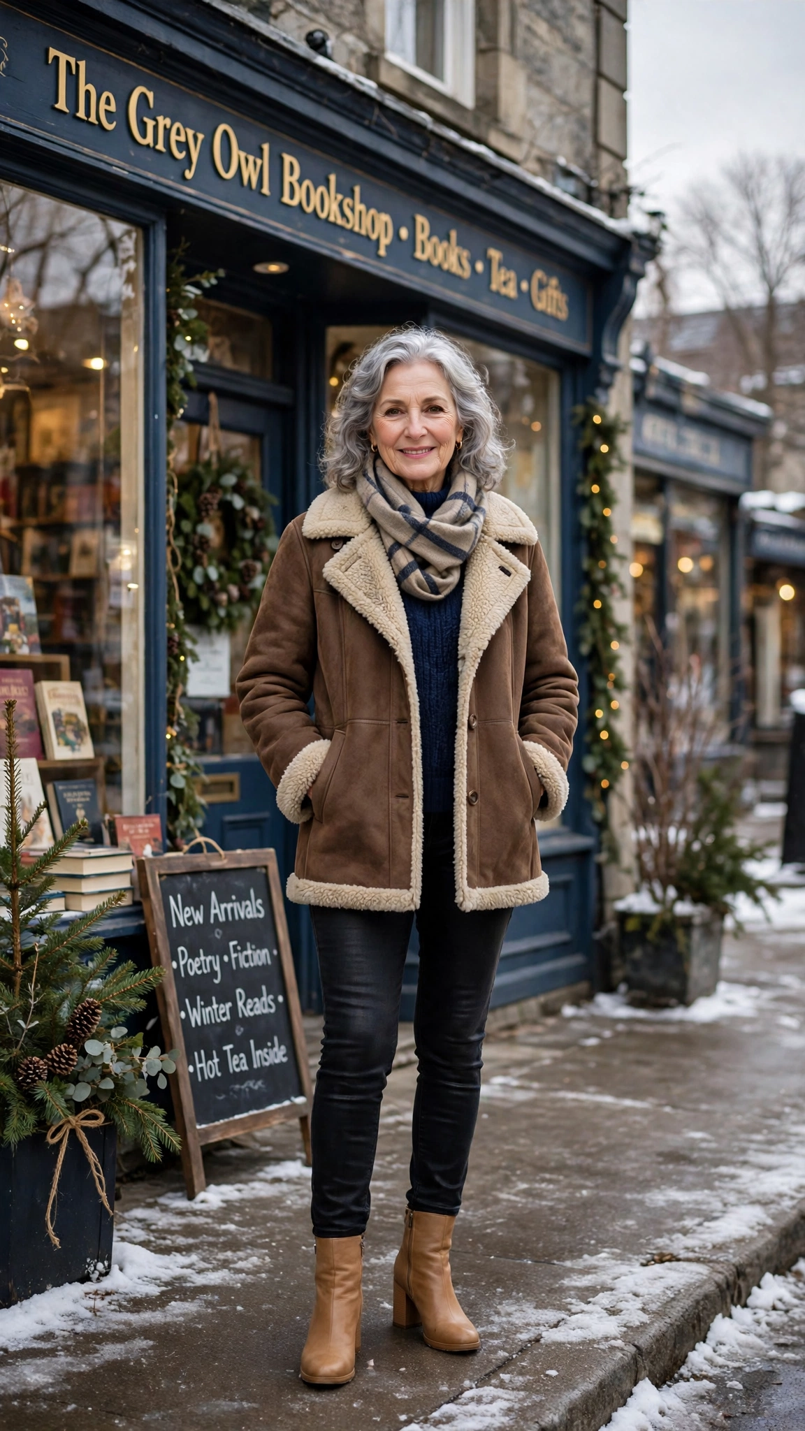 33 Women over 60 brown shearling coat outfits for weekend errands That Are Chic, Warm and Elegant 31 33 Women over 60 brown shearling coat outfits for weekend errands That Are Chic, Warm and Elegant - idea 30