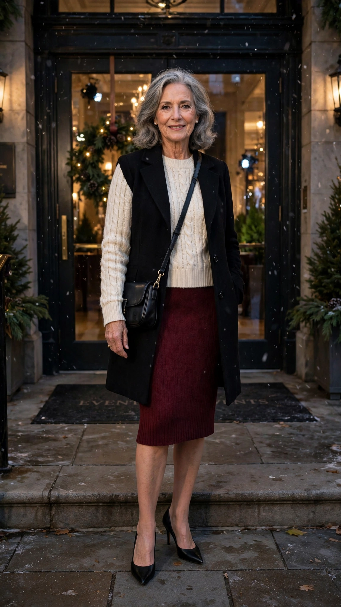 33 Women over 60 burgundy knit dress outfits for winter dinners That Are Chic, Warm and Elegant 2 33 Women over 60 burgundy knit dress outfits for winter dinners That Are Chic, Warm and Elegant - idea 1