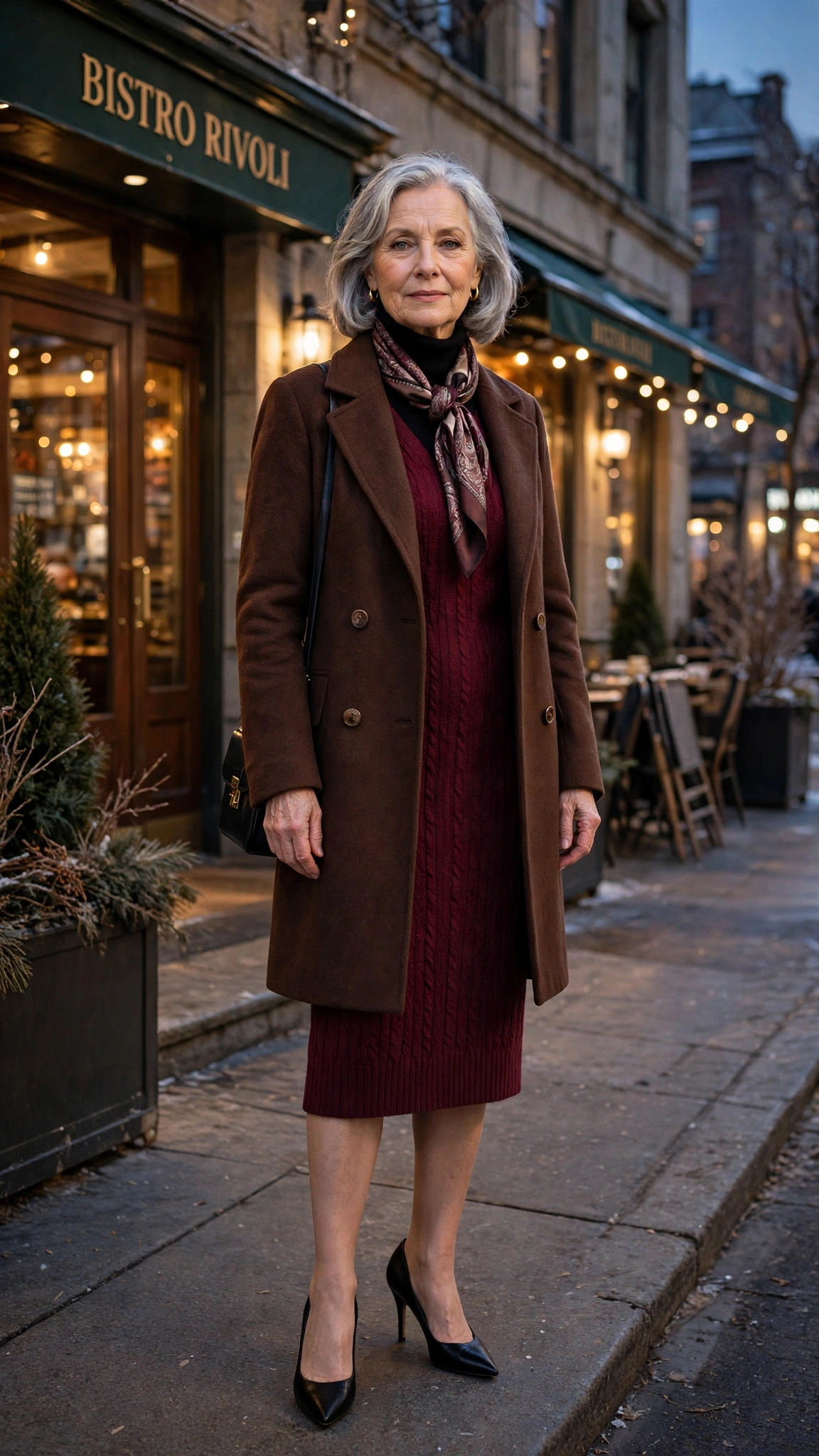 33 Women over 60 burgundy knit dress outfits for winter dinners That Are Chic, Warm and Elegant 3 33 Women over 60 burgundy knit dress outfits for winter dinners That Are Chic, Warm and Elegant - idea 2