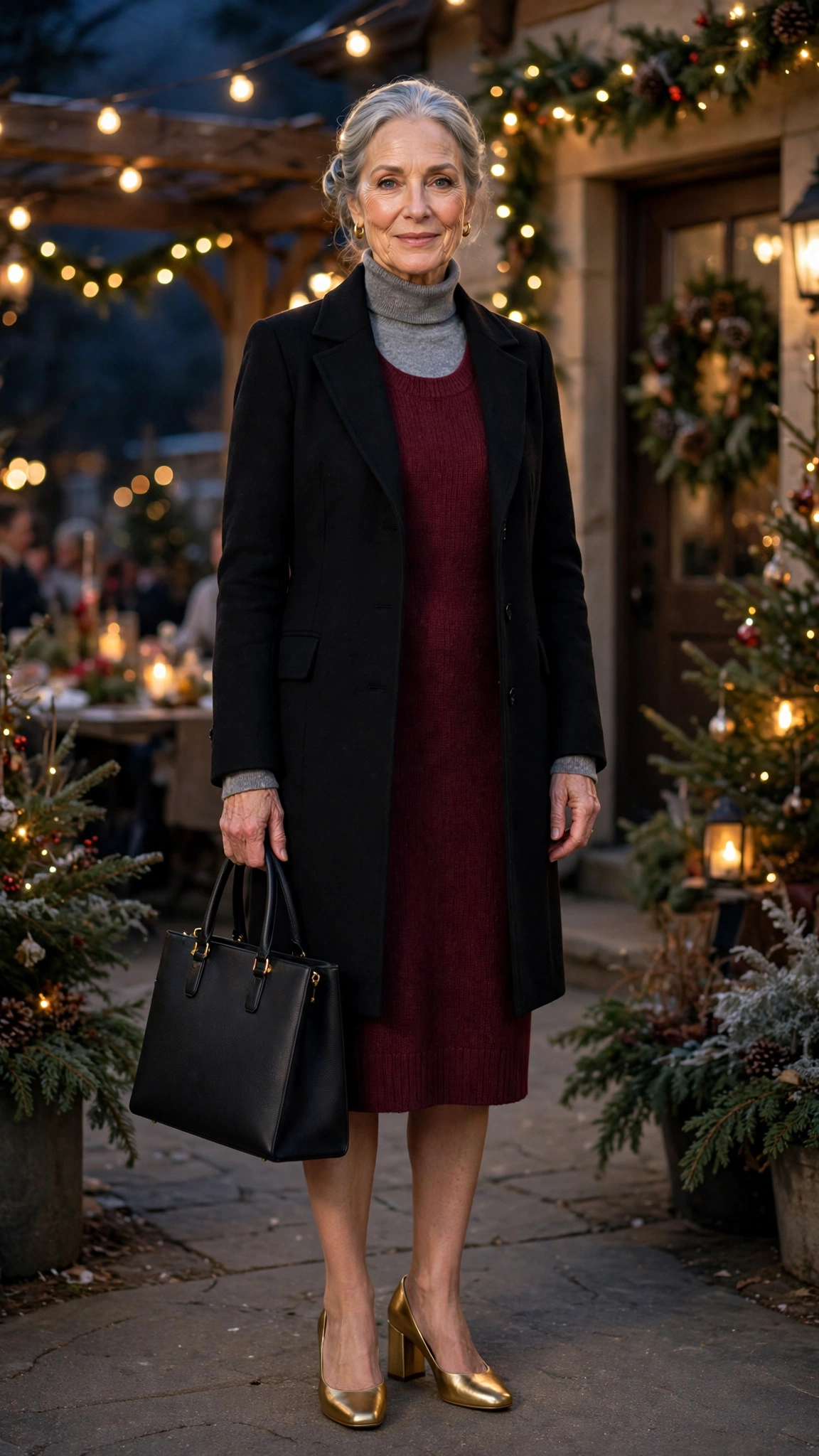 33 Women over 60 burgundy knit dress outfits for winter dinners That Are Chic, Warm and Elegant 5 33 Women over 60 burgundy knit dress outfits for winter dinners That Are Chic, Warm and Elegant - idea 4