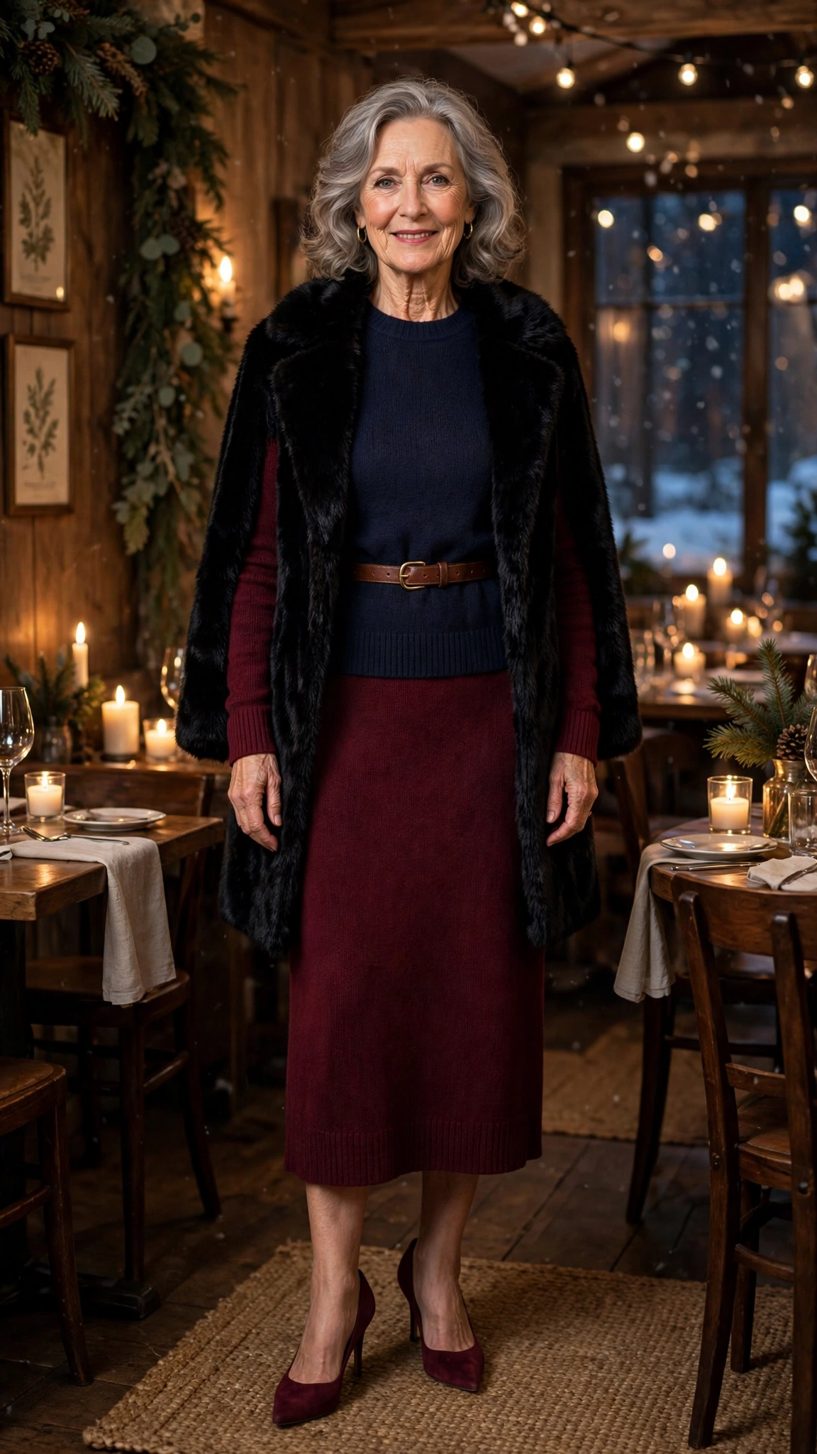 33 Women over 60 burgundy knit dress outfits for winter dinners That Are Chic, Warm and Elegant 7 33 Women over 60 burgundy knit dress outfits for winter dinners That Are Chic, Warm and Elegant - idea 6