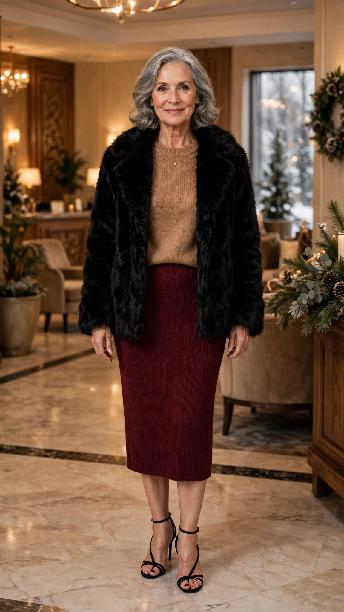 33 Women over 60 burgundy knit dress outfits for winter dinners That Are Chic, Warm and Elegant 16 33 Women over 60 burgundy knit dress outfits for winter dinners That Are Chic, Warm and Elegant - idea 15