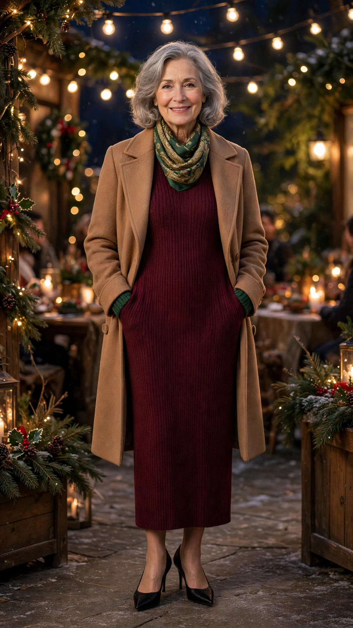 33 Women over 60 burgundy knit dress outfits for winter dinners That Are Chic, Warm and Elegant 23 33 Women over 60 burgundy knit dress outfits for winter dinners That Are Chic, Warm and Elegant - idea 22