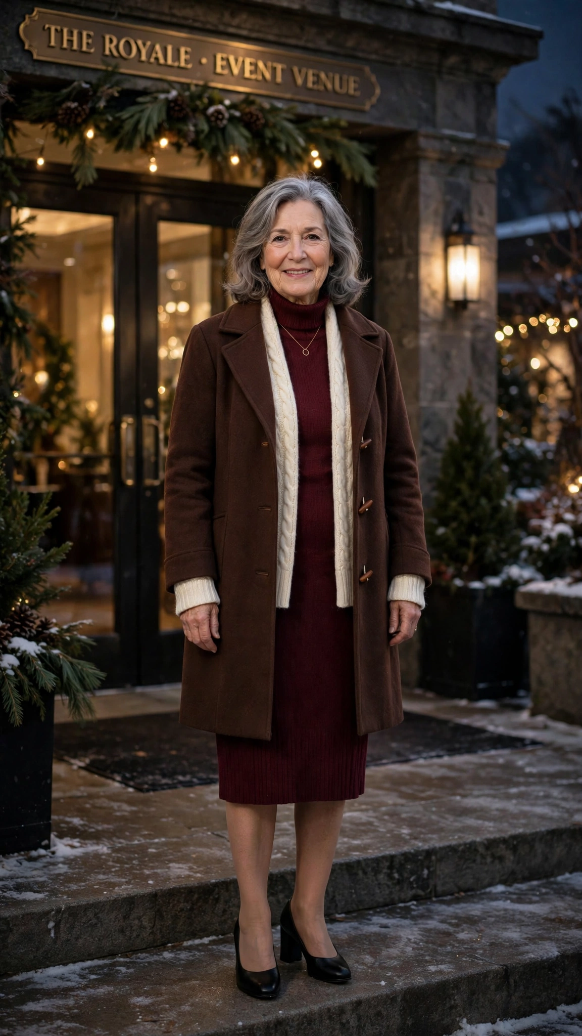 33 Women over 60 burgundy knit dress outfits for winter dinners That Are Chic, Warm and Elegant 26 33 Women over 60 burgundy knit dress outfits for winter dinners That Are Chic, Warm and Elegant - idea 25