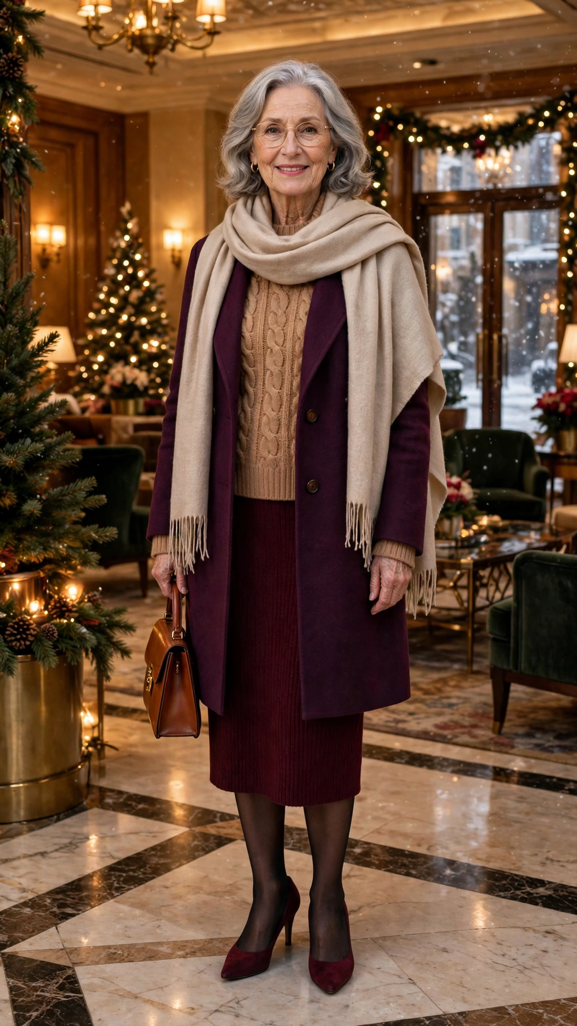 33 Women over 60 burgundy knit dress outfits for winter dinners That Are Chic, Warm and Elegant 28 33 Women over 60 burgundy knit dress outfits for winter dinners That Are Chic, Warm and Elegant - idea 27