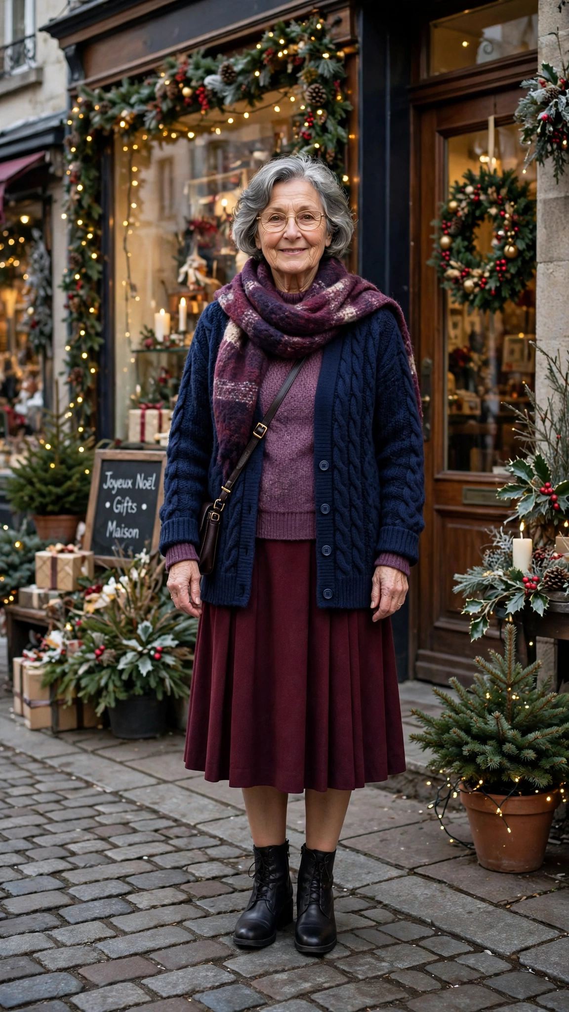 38 Women over 60 burgundy skirt and boots outfits for holiday outings That Are Chic, Warm and Elegant - idea 30