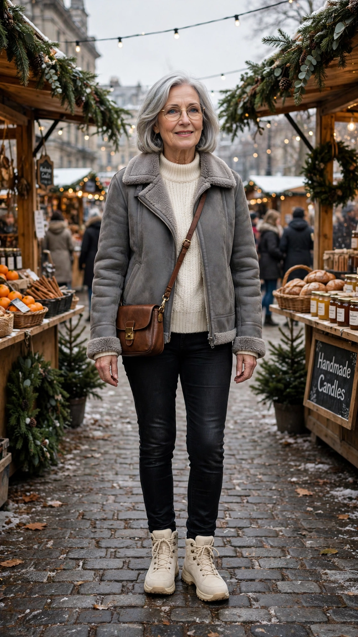 20 Women over 60 shearling lined jacket outfits for outdoor markets That Are Chic, Warm and Elegant 2 20 Women over 60 shearling lined jacket outfits for outdoor markets That Are Chic, Warm and Elegant - idea 1