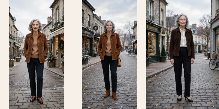 28 Women over 70 chocolate suede jacket outfits for winter outings That Are Chic, Warm and Elegant